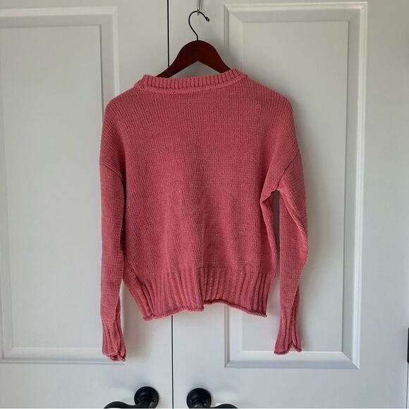 Generation K Cropped Blush Pink Knit Sweater - Picture 3 of 4